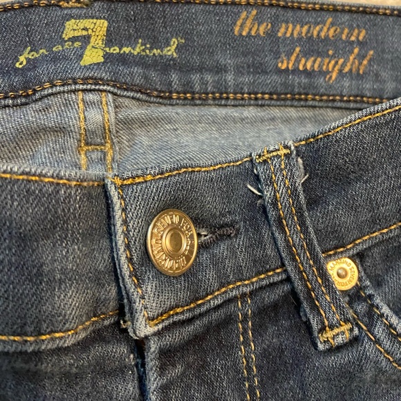 7 For All Mankind the Modern Straight jeans in dark wash size 25 good condition - Picture 5 of 6